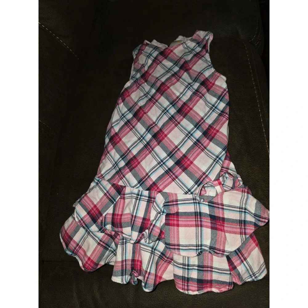 Gymboree outlet new york girl plaid dress size 6 and 2 tops dog size 7